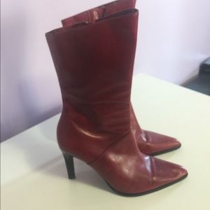 Red High heel ankle boots size 7.5
